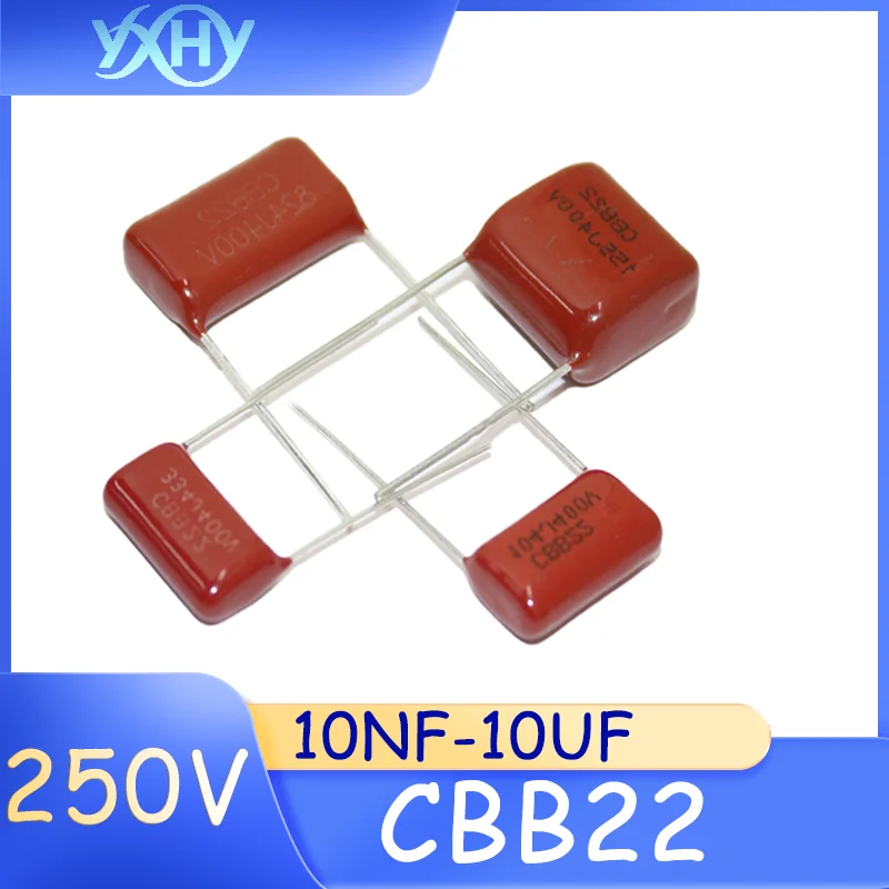 

CBB22 Film Capacitors 250V 105J/125J/155J/205J/225J/335J/475J/685J/106J