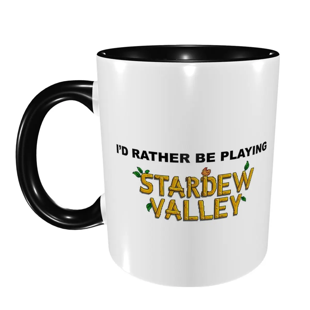 I'd Rather Be Playing Stardew Valley Mug Funny Ceramic Coffee Cups Tea Mugs Milk Cup Drinkware Gifts for Woman Man