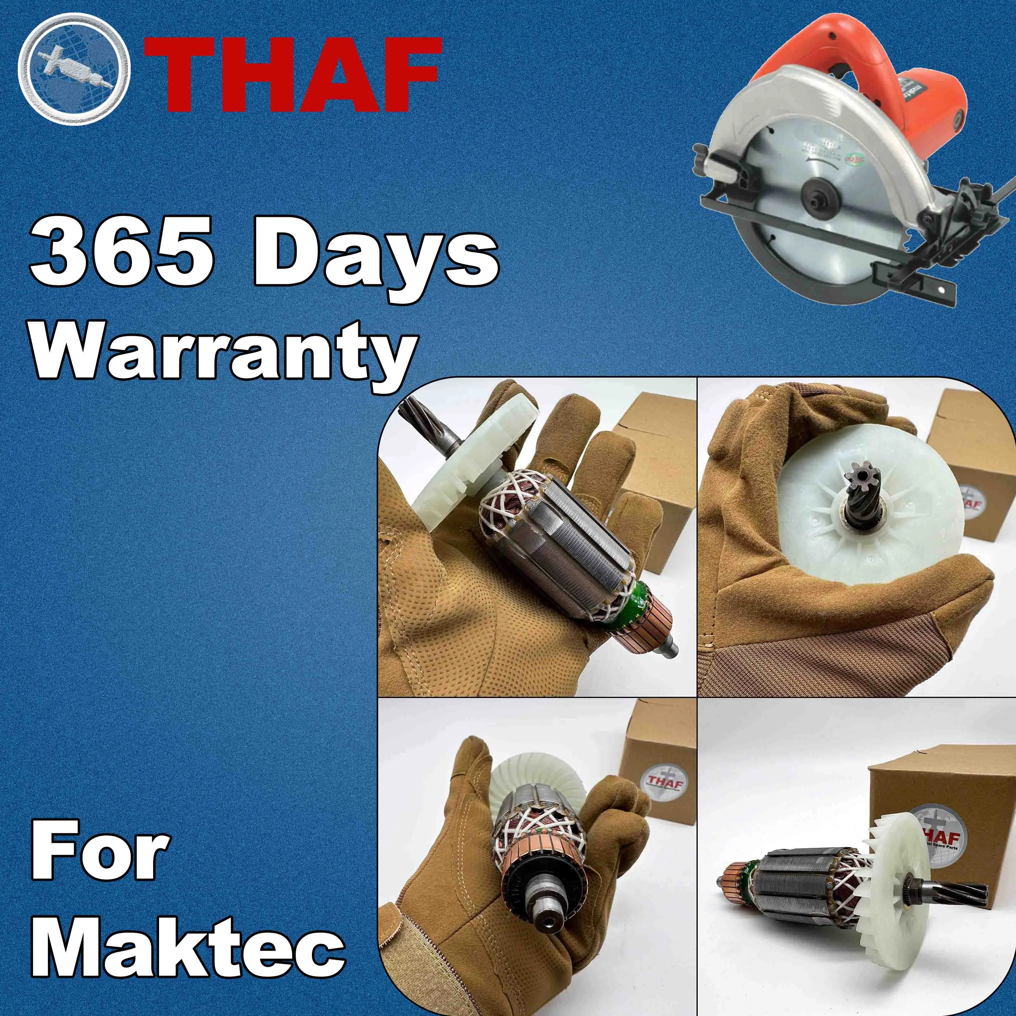 AC 220V 240V MT580 Armature Rotor For Maktec Circular Saw Spare Parts Power Saw MT 580