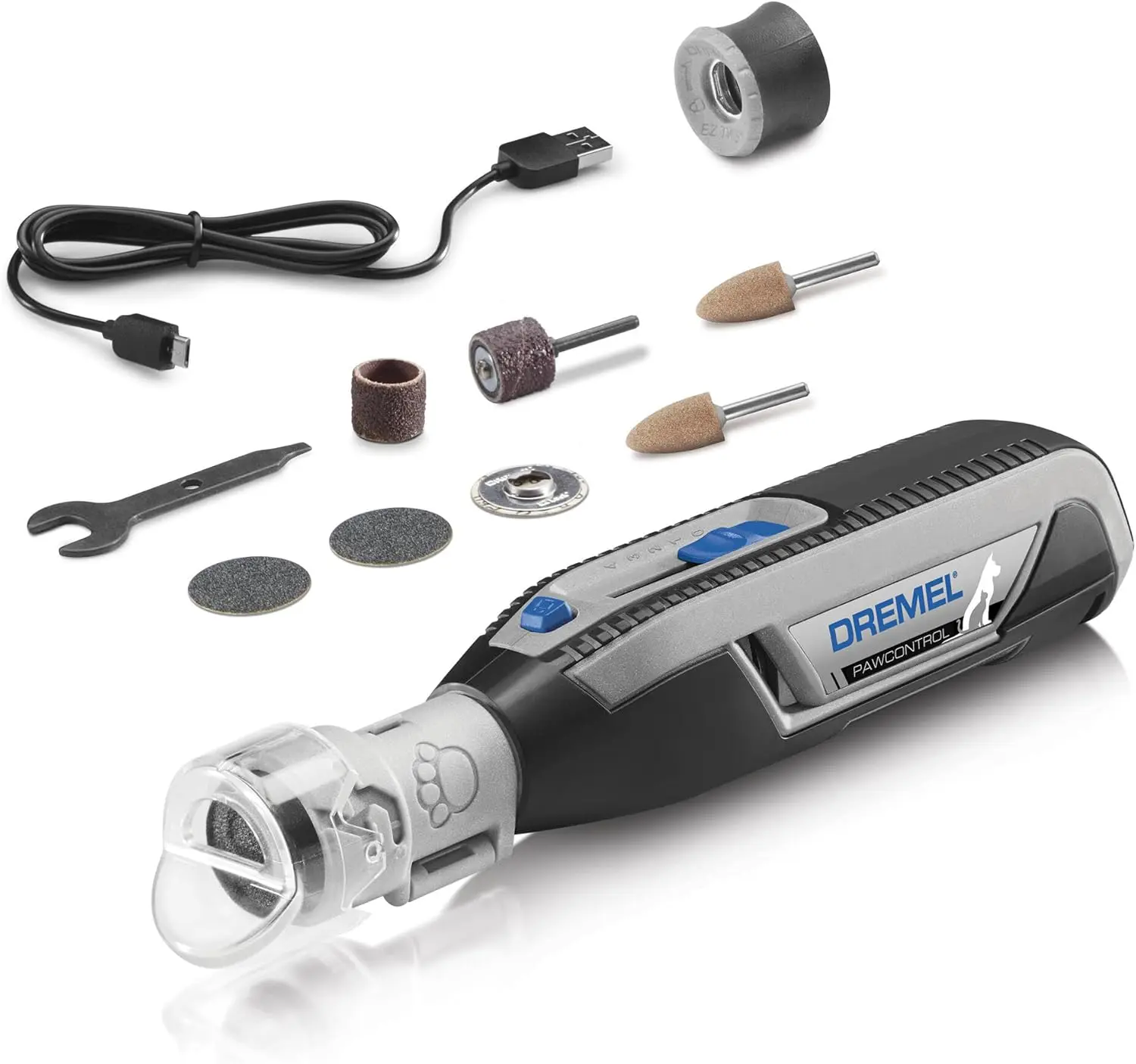 

Cordless Pet Nail Grinder & Trimmer Kit - Safe for Dogs, Cats, Small Animals with Rechargeable Battery