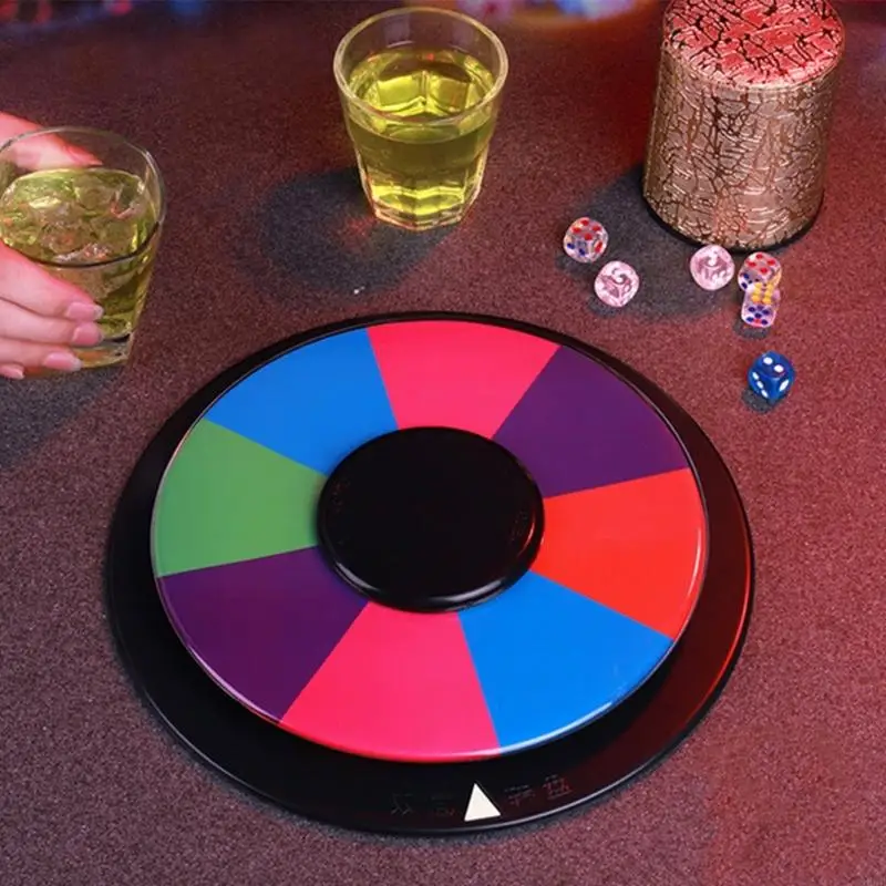 G6DE Round Writable Fortune Wheel Double Sided Color Tabletop Roulette Wheel