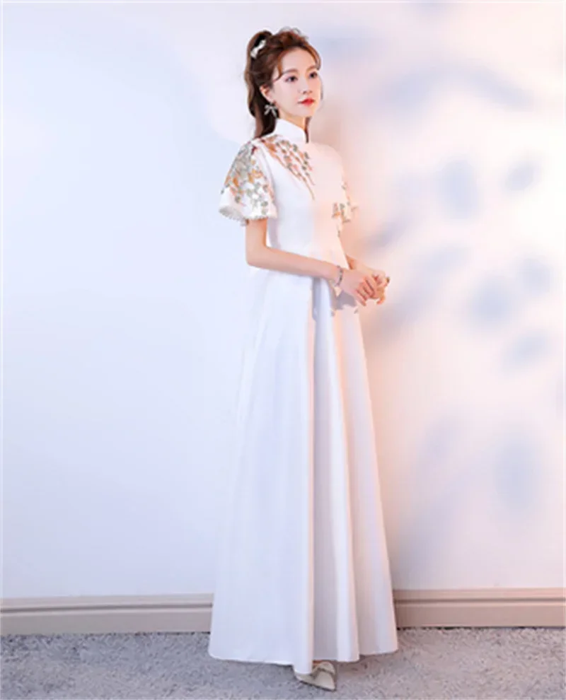 Welcome Dress Red Song Choir Performance Dress 2022 Student Hosting Awards Conductor Chorus Engagement Evening Dress Cheongsam