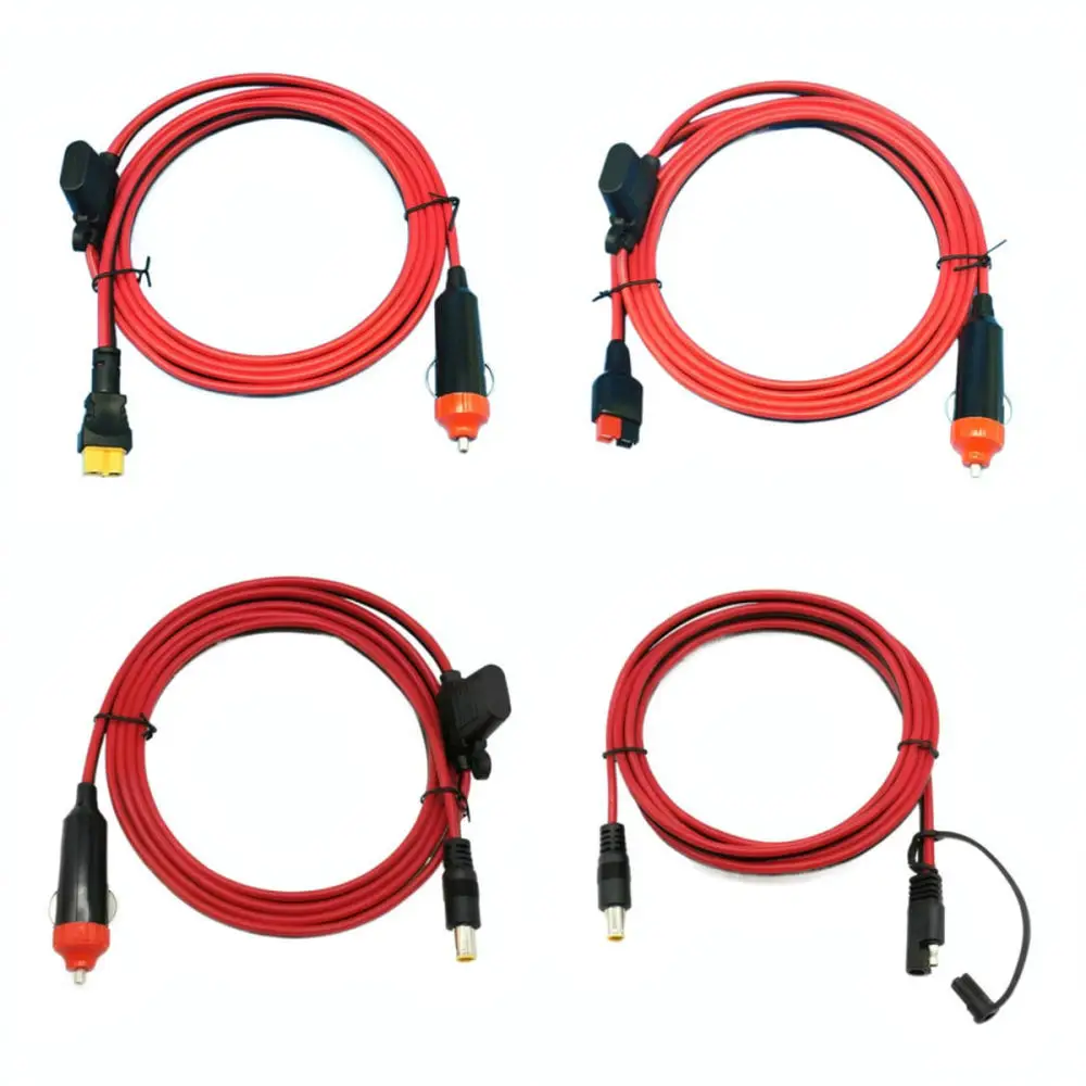 Flexible SAE To 90MM Crocodile Clip Extension Lead Solar Panel Battery Charger Cord For Car RV Power Management