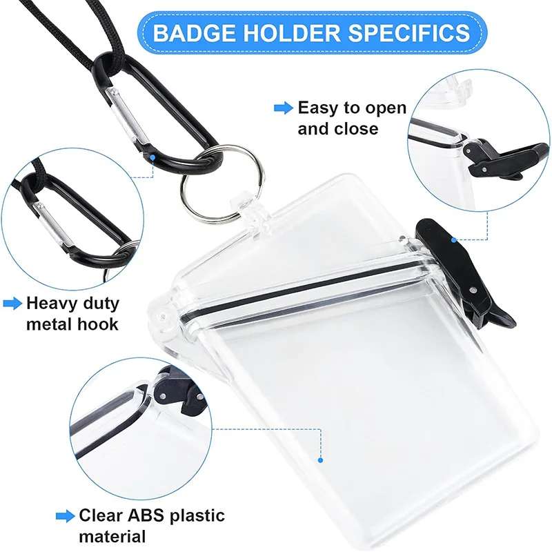 3 Inch Transparent Storage Box Photocard Holder With Rope Waterproof Card Case Outdoor Square Dustproof Box Photo Storage Box