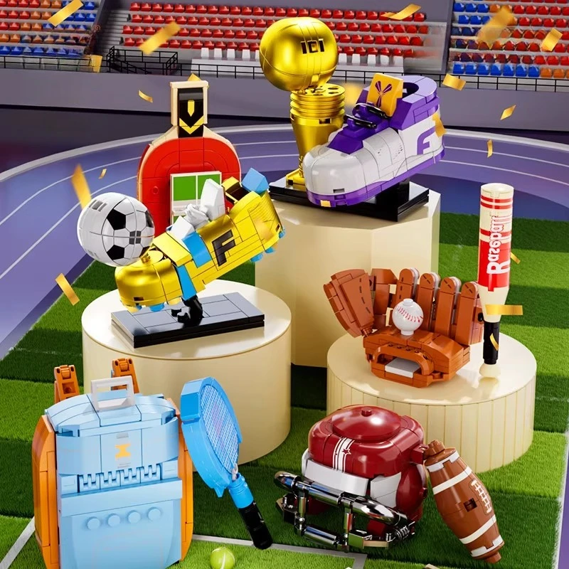 

SEMBO Table Tennis Building Blocks Creative Handmade Sports Equipment Assembled Basketball Football Tennis Model Toys Gifts