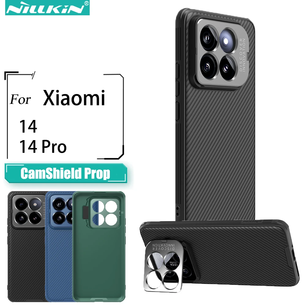 

NILLKIN For Xiaomi 14 Pro Case CamShield Prop Precision Hole Plate Anti Fall Lens Holder Phone Cover For Xiaomi 14/14 Pro