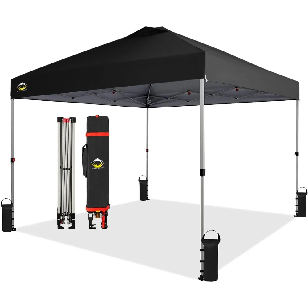 

10x10 Pop Up Canopy - Easy One Push Setup Beach Tent for Outdoor Events, Parties & Camping - Durable Gazebo with STO-N