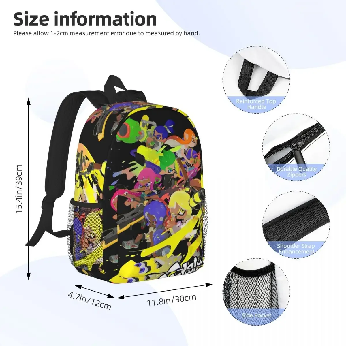 Cred Ectowoomy On Twit Splatoon 3 Ransel Game Tas Buku Siswa Laki-laki Perempuan Tas Sekolah Anak Tas Bahu Laptop untuk Pria Wanita