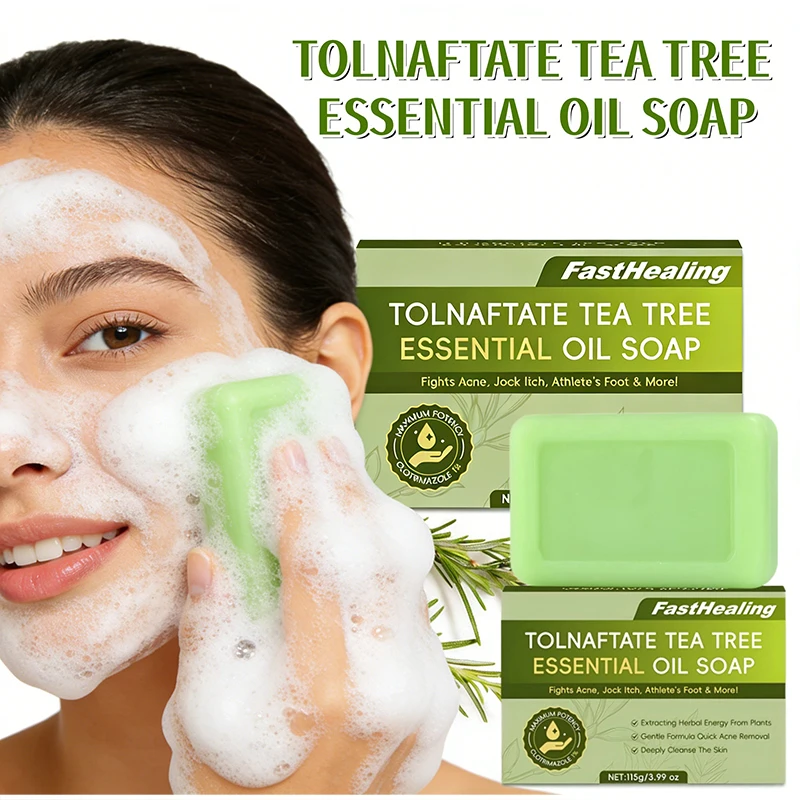 

Tea Tree Oil Cleansing Soap Gently Cleanses Pores Controls Oil Removes Mites Leaves Skin Smooth Radiant Handmade Soap Face Body