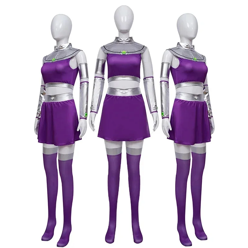 Teen Titans Superhero Starfire Koriand'r Cosplay Costume Dress Bodysuit Uniform Halloween Party Costumes For Women