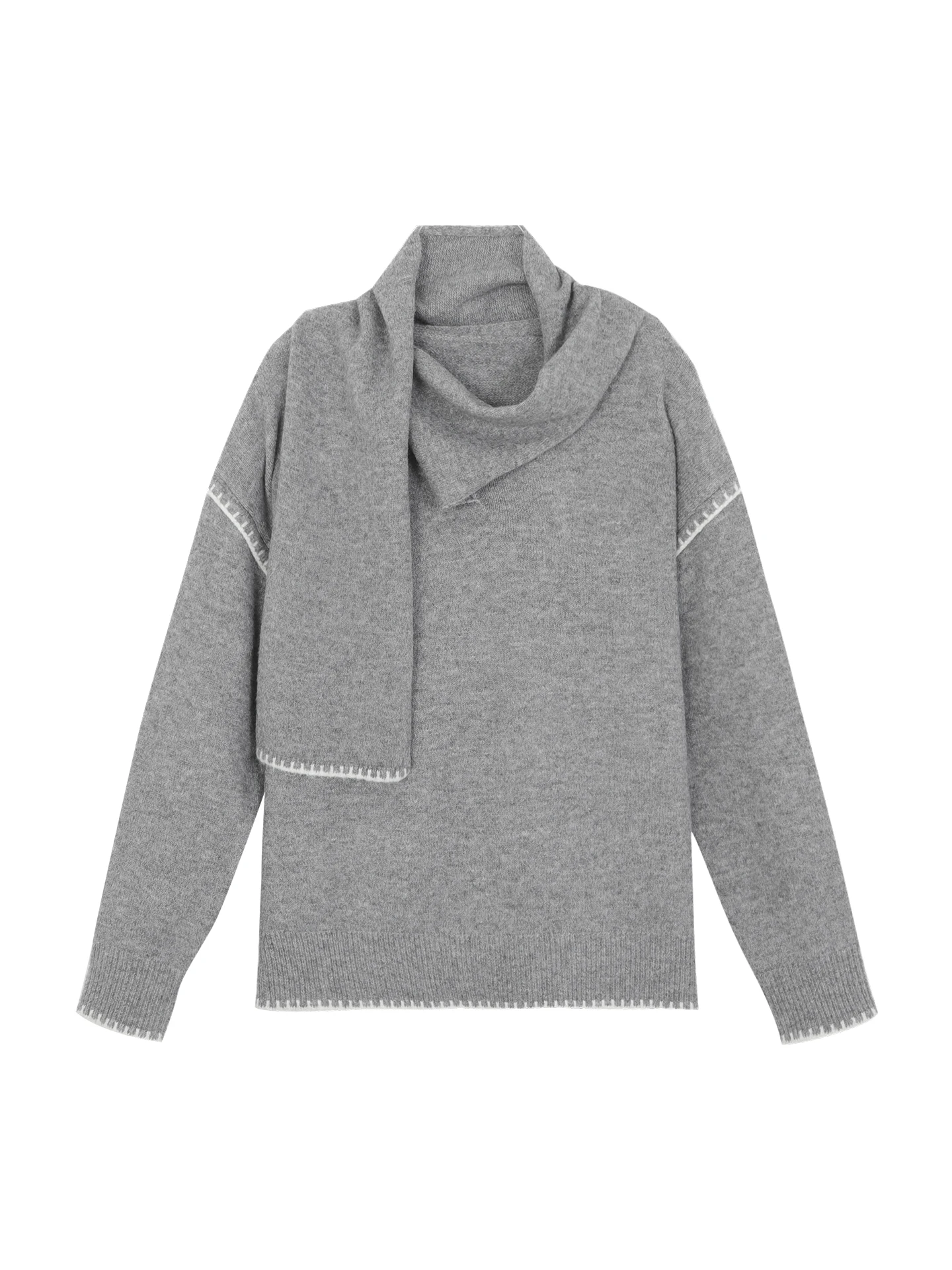 ay Gestrickter, lockerer Pullover für Damen, Herbst und Winter, Lazy Sle Overhead Design, High Sensation, faionable, lässig, langes Sve-Top