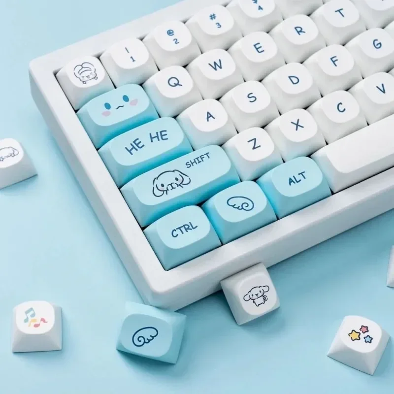 Sanrio Cinnamoroll Ma Keycap Xda Pbt Mechanical Keyboard Key Caps Girls Kawaii Diy Keycaps 68/75/96/98/100 Keys Gaming Supplies