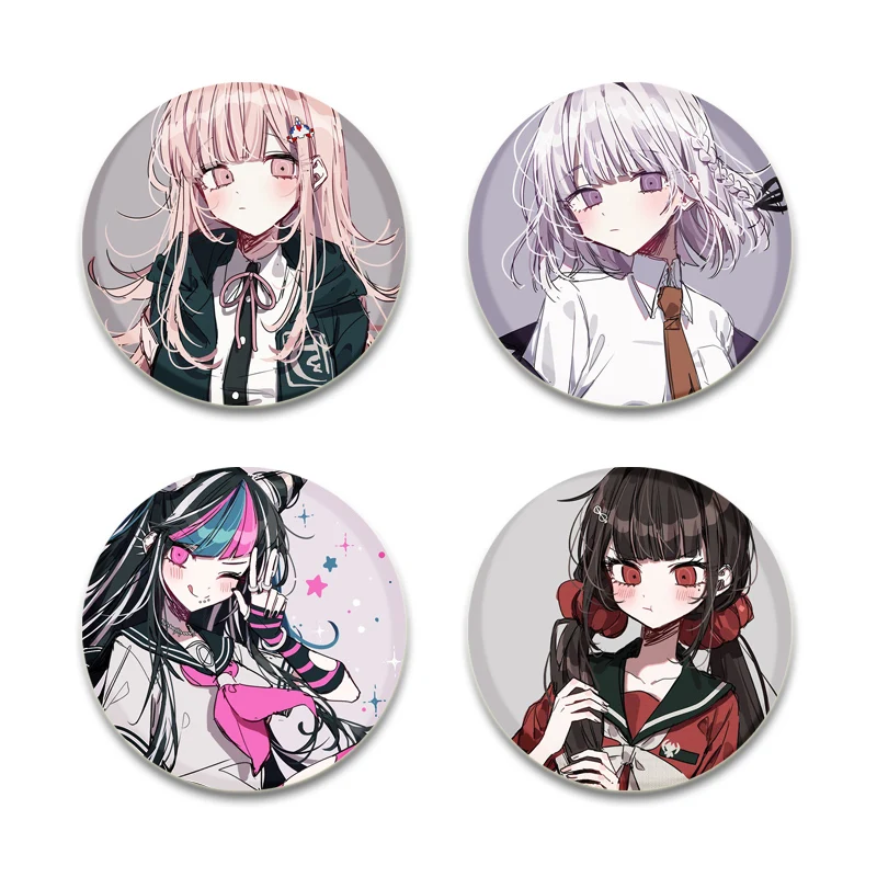 Danganronpa Anime Brooches Tojo Kirumi Kaede Akamatsu Saihara Shuichic Monokuma Cartoon Badge Cosplay Pins Fans Gifts Souvenir