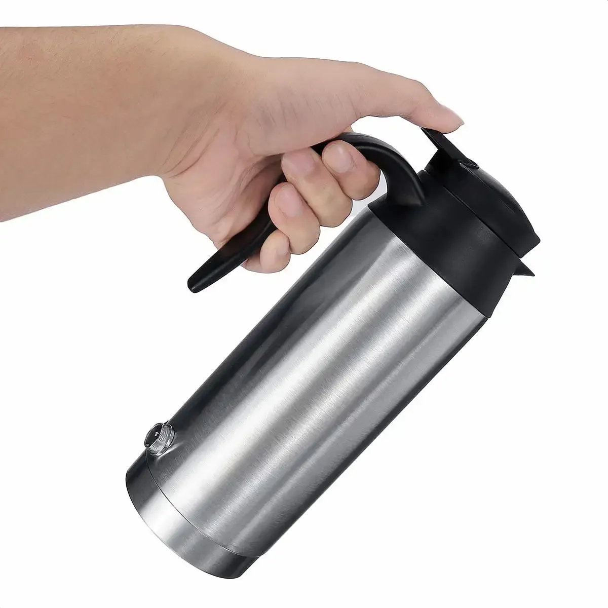 12V /24V  800ml Stainless Steel Electric Kettle In-Car Travel Trip Coffee Tea Heated Mug Motor Hot Water Boiling for Car Truck