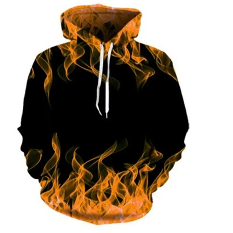 Autumn Funny Colorful Flame 3D Print Hoodies Men Women Fashion Casual Sweatshirts Oversized Hoodie Pullovers Tracksuit Clothing