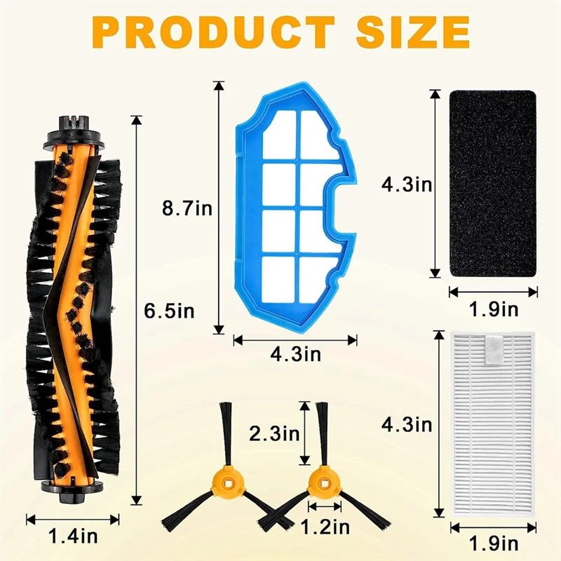 AB43-Ecovacs Deebot N79 N79S DN622 500 N79W N79SE Yeedi K600 K700 액세서리 키트 필터 브러쉬용 교체 부품