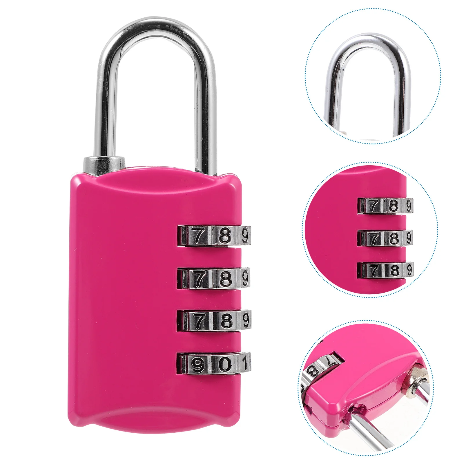 Candado de combinación de 4 dígitos, candado seguro portátil de aleación de Zinc para casillero de gimnasio, candado de combinación para uso escolar