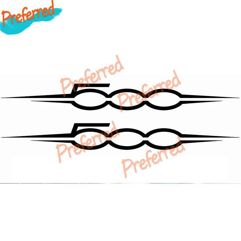 

2 X LOGOS FOR FIAT 500 ABARTH 47cm DECO FASHION SELF STICKER