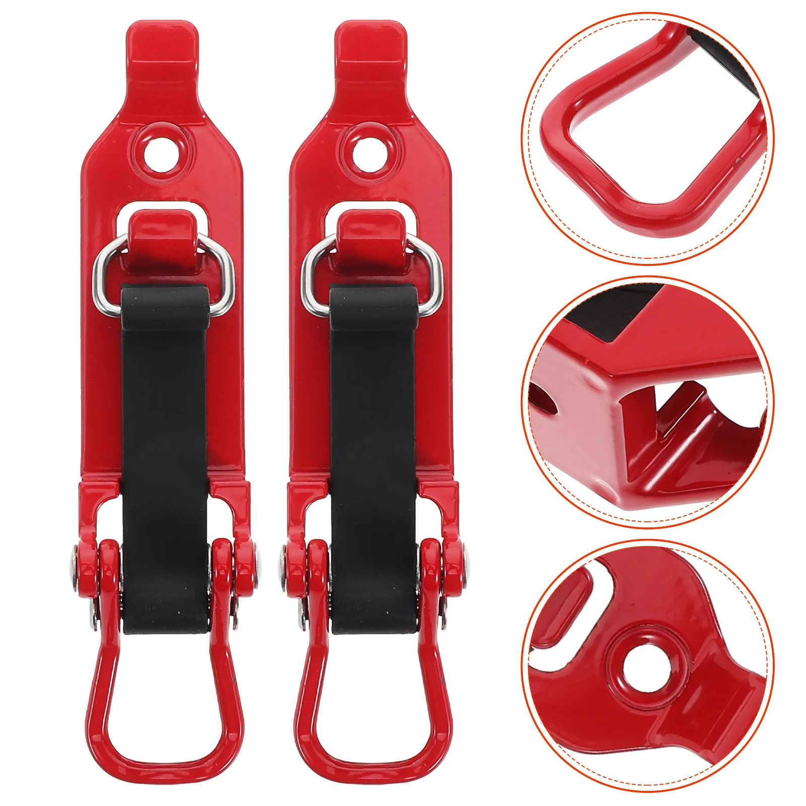 

4Pcs Firefighter Equipment Clamps Zinc Alloy Heavy Duty Rubber Strap Secure Roof Rack Mounting Brackets Shovel Holder for Car