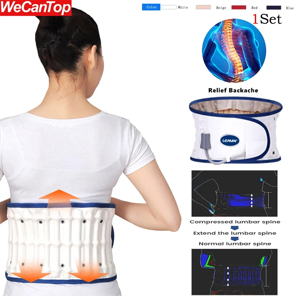 

1Set Upgrade Back Decompression Belt Lumbar Support for Belt Back Inflatable Waist Belt Pain Relief,Lower Back Traction Device