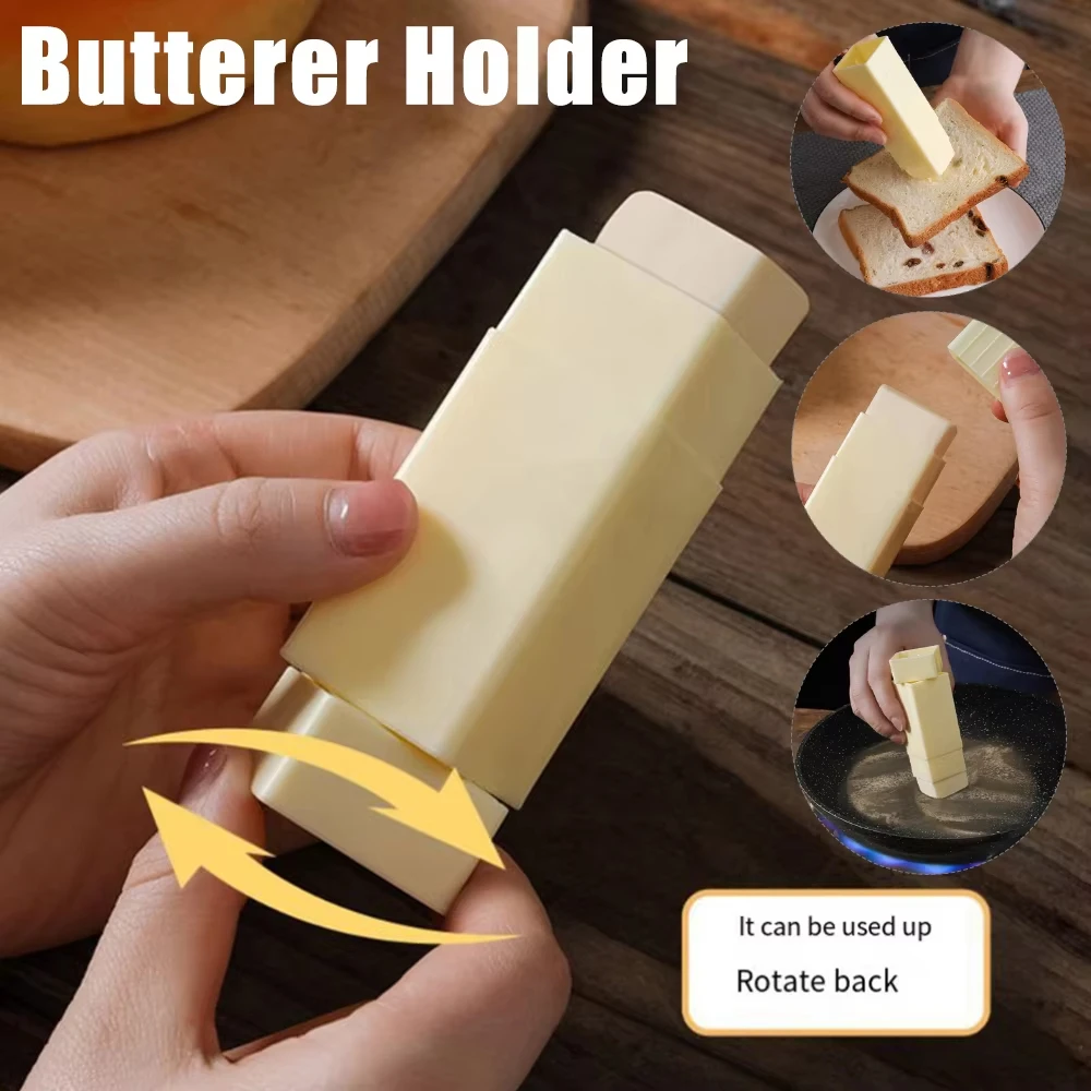 2/1Pcs Upright Butter Applicator Portable Butter Spreader One-Touch Operation Butter Dispenser Stick Kitchen Baking Tools