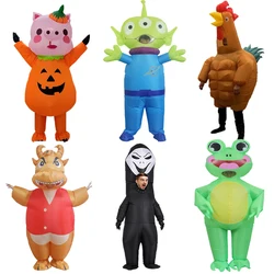 Inflatable Alien Mascot Costumes Animal Bull Rooster Inflatable Cosplay Suit Halloween Air Blow up Role Cosplay Suits