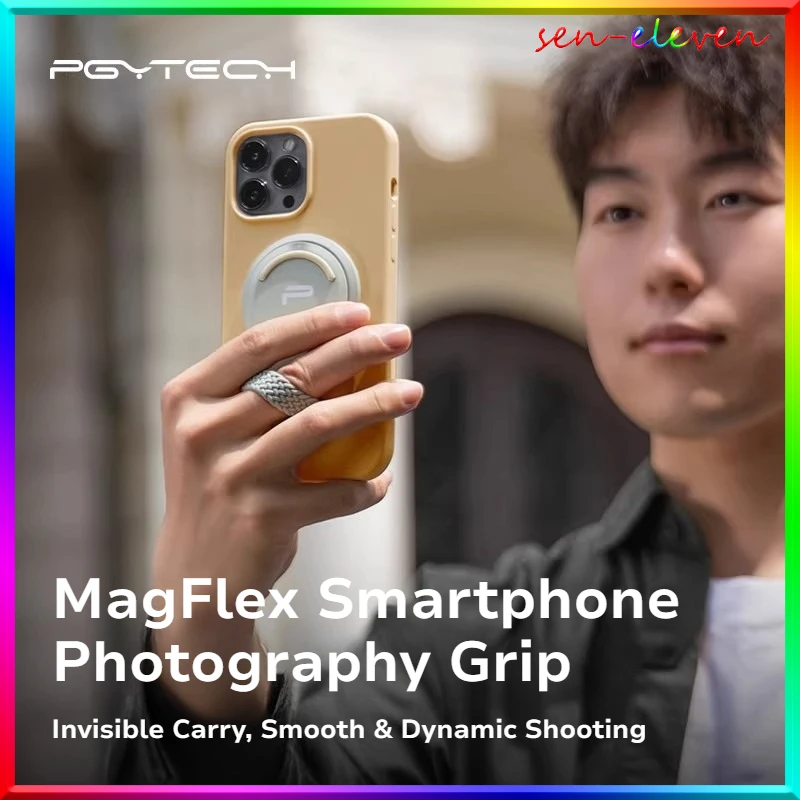 

PGYTECH MagFlex Dandelion Phone Mount - MagSafe Magnetic, Metal Foldable Adhesive, Multi-Func Desktop Stand for Live/Photo