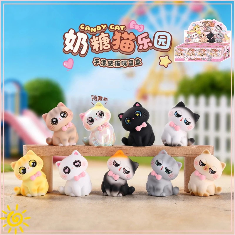 Candy Cat Park Cute Trendy Blind Box Handmade Collectible Statue Resin Artwork Can Be Used As Desktop Decor And As Birthday Gift