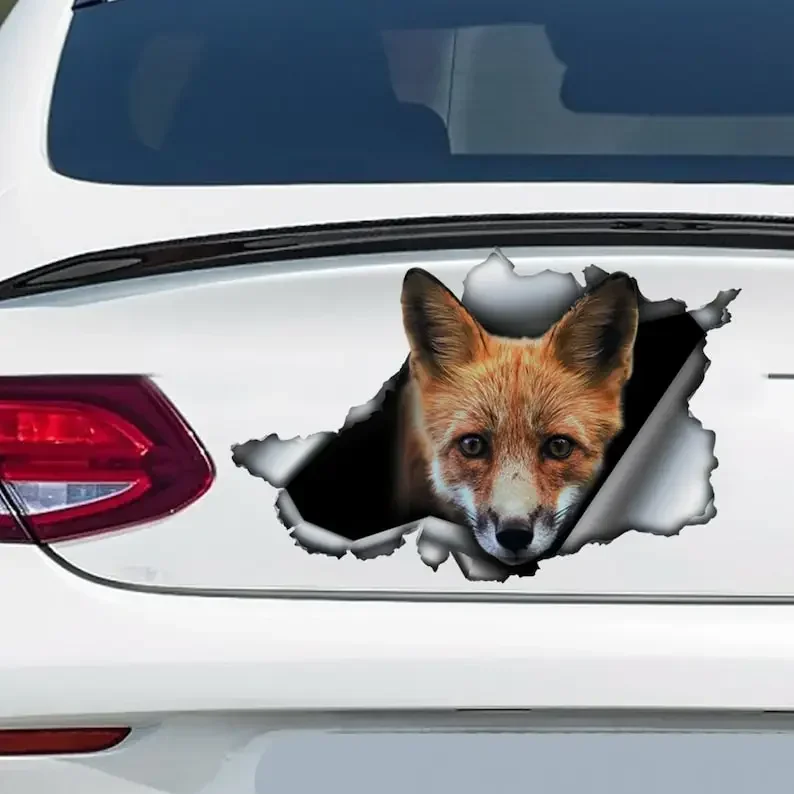 

Cute red Fox car decal , Fox magnet, car decoration, Red Fox sticker