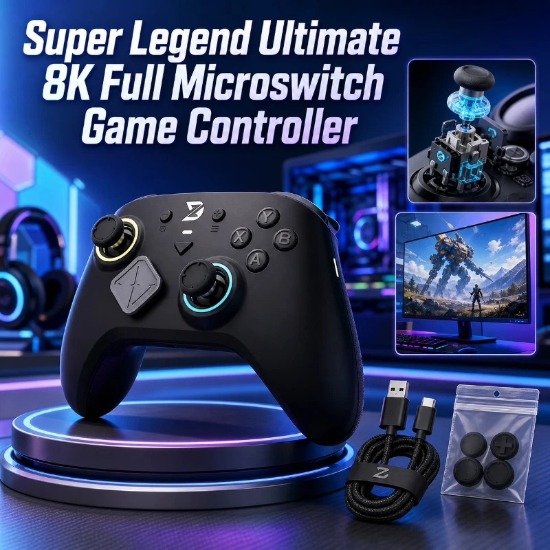 Controller Zhidou 8k Wireless Bluetooth Gamepad E-Sports Gaming Handle Compatible For Pc Xbox Switch Android Ios Gaming Devices