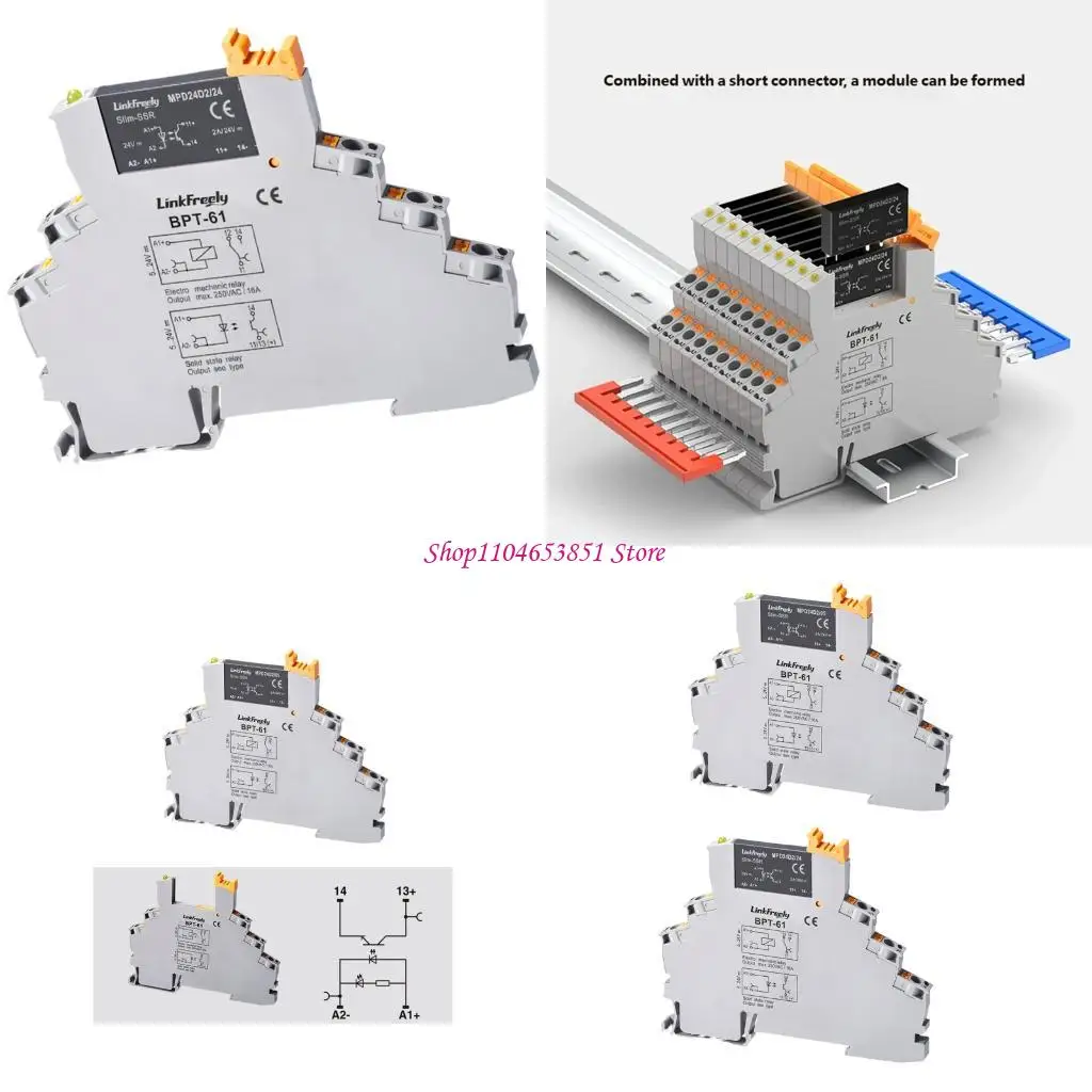 Thin Profile DC24VSolid Relays Module With Spring Terminals And Plugs and Play Capability For Equipment Maintenance