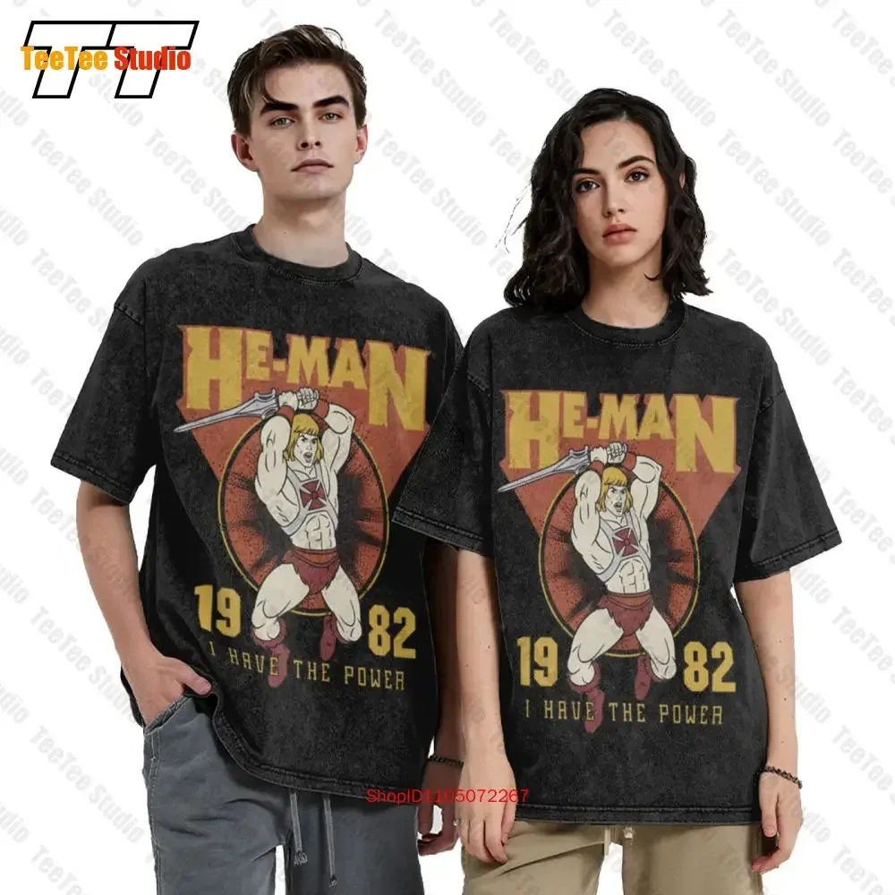 هو رجل لدي القوة 1982 سادة الكون خمر المتضخم تي شيرت A9S1 #2