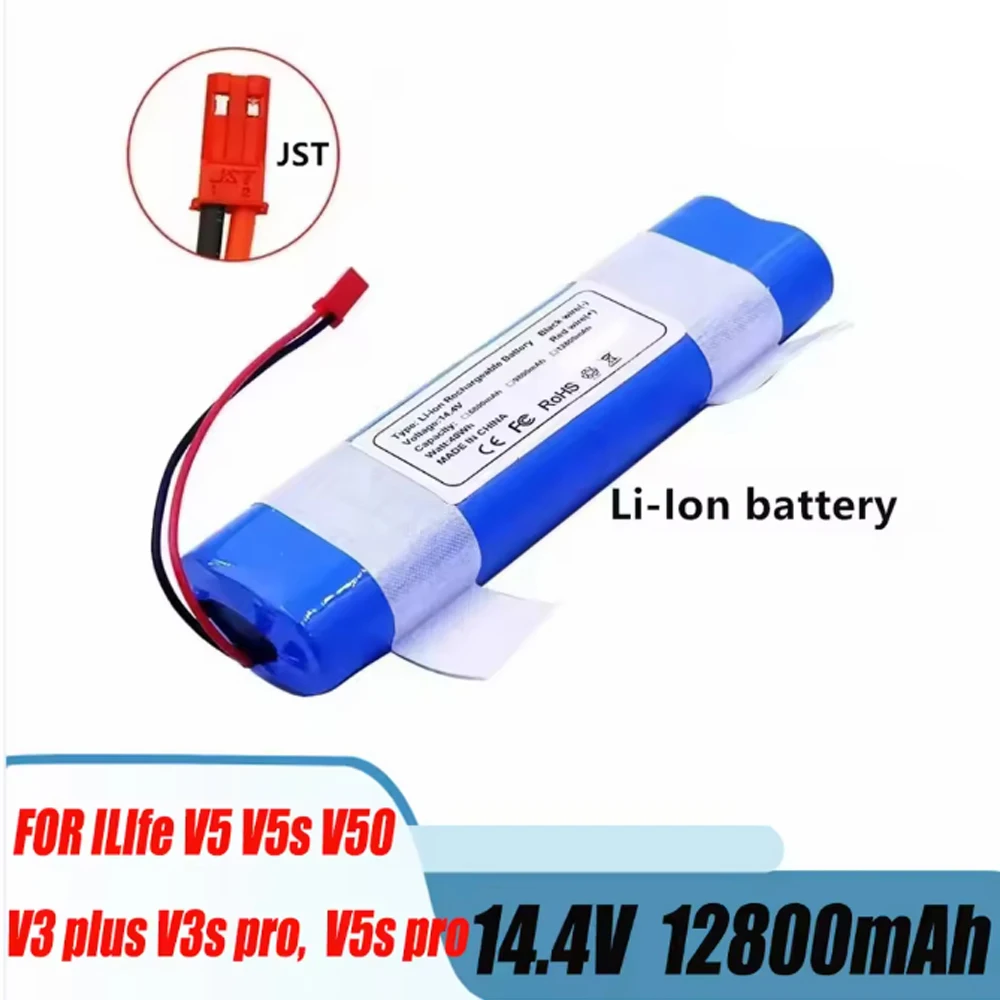 

Оригинальный литий-левный аккумулятор 12800 мАч, 14,4 В для ILIFE V3s Pro, V5s Pro, V8s, V8 Plus, V80, V80 Max, V80 Pro, V3s Max 18650 PX-B0