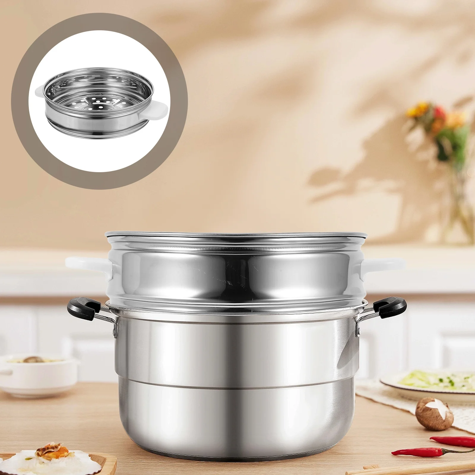 

Корзина для пароварки, вставка диаметром 20 см для рисоварки 2 л, подставка для пароварки из нержавеющей стали, корзина для приготовления яиц, клецков, морепродуктов, приготовления на пару