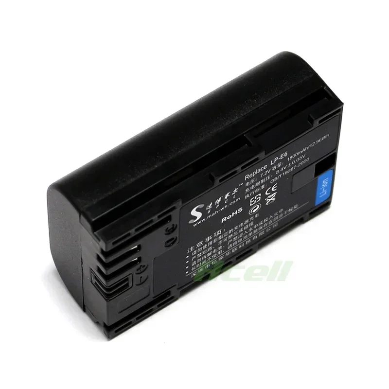 Baterai LP-E6 untuk kamera Canon EOS R7 R6 R5C R5 Ra R R6 Mark II 6D 7D Mark II 5D Mark IV XC10 XC15 pengganti LP-E6NH