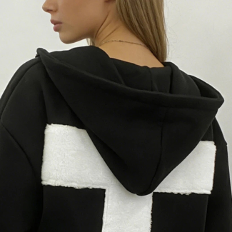 

Street Harajuku Gothic Vintage 2000s Y2K Zipper Hooded Sweatshirt Unisex Black Oversized Zip Up Hoodie Streetwear Sweatshirt