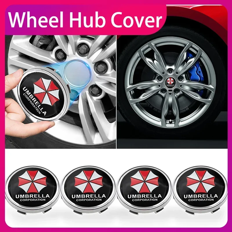 

Car Wheel Center Hub Cap Rim Cover Emblem Stickers Exterior Decoration For Umbrella Corporation Styling Decoration Accessories