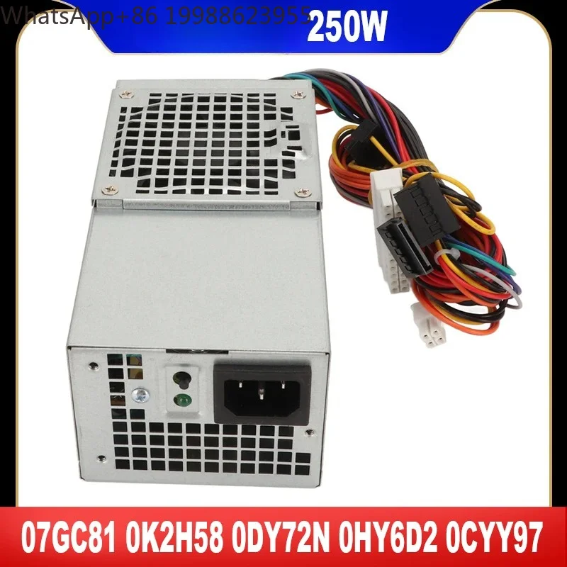 For Dell VOSTRO 580S 260S 620S V3800 V3900 For OPTIPLEX 390 790 990 3010 7010 9010 DT 250W Power Supply 07GC81 0K2H58 0DY72N