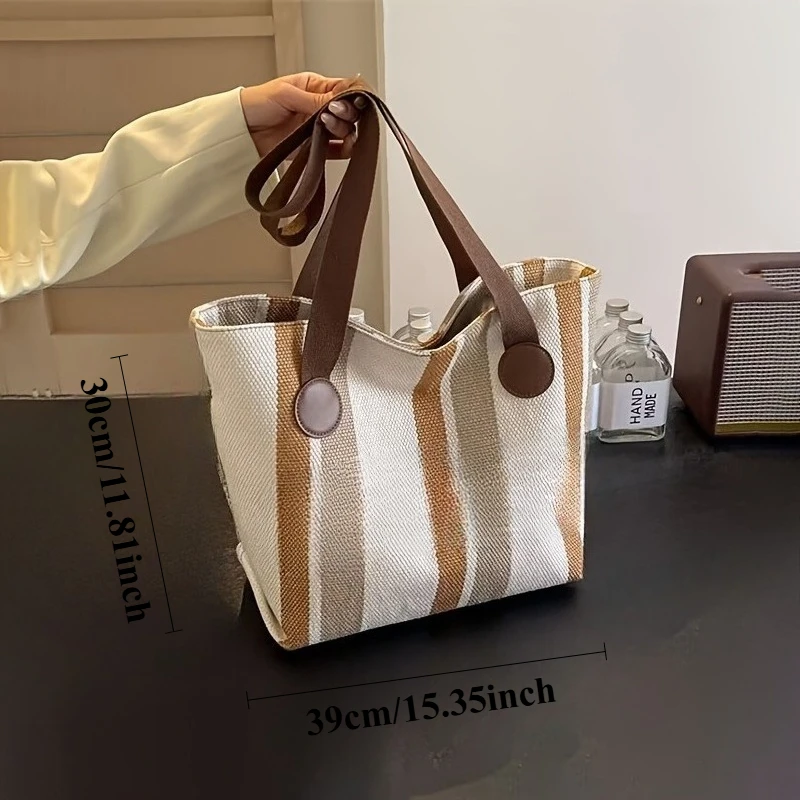 Einfache Damen-Tragetasche mit großem Fassungsvermögen, hochwertige, lässige Schulterhandtasche für Arbeit und Reisen – Detail 6