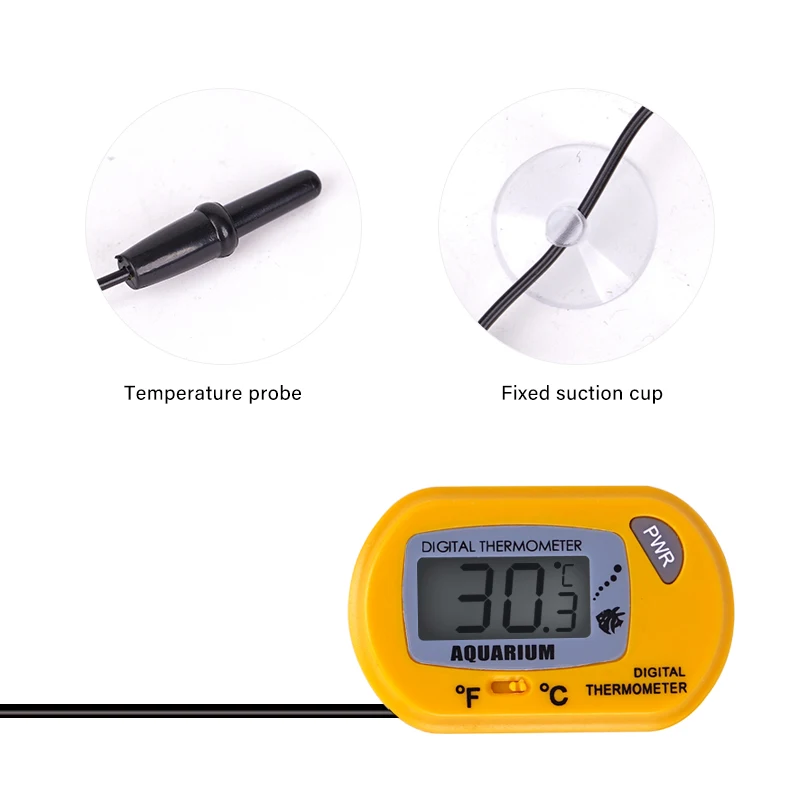 4Type Fish Tank Digital Aquarium Thermometer Temperature Water Meter Aquarium Temp Detector Fish Alarm Pet Supplies Tool Aquatic