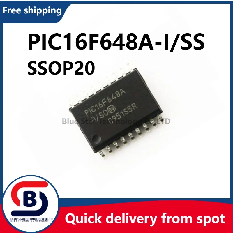 Free Shipping 10-50pcs/lots PIC16F648A-I/SS PIC16F648A PIC16F648 16F648A 16F648 SSOP20 Quick delivery from spot