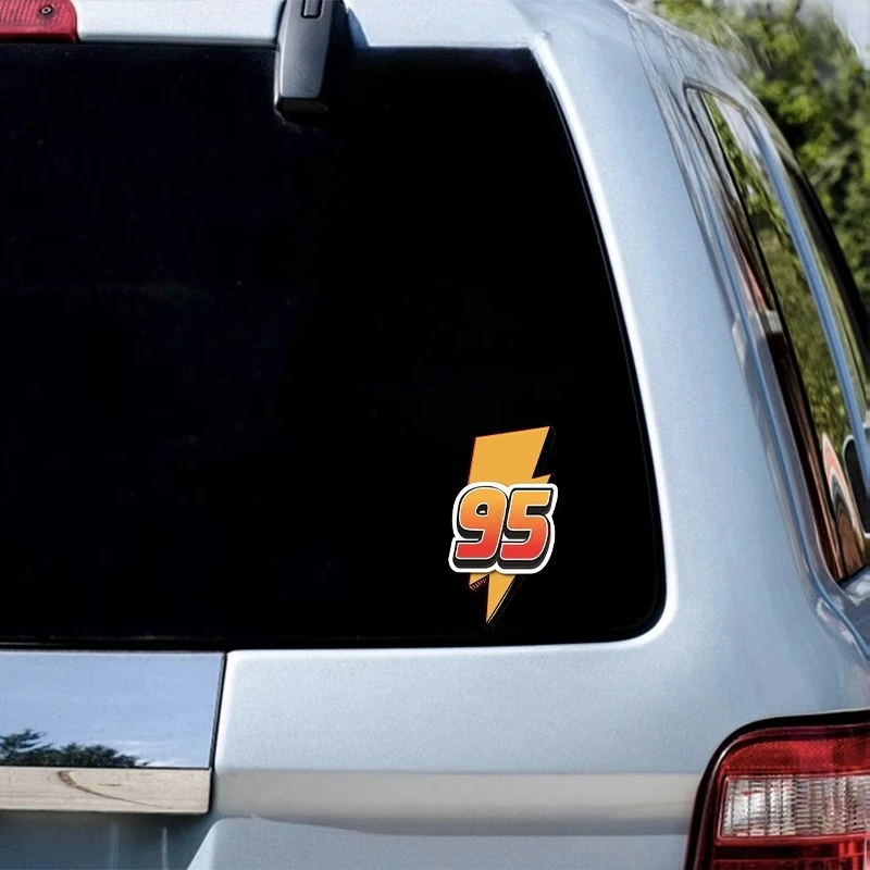 

2Pcs Lightning 95 Waterproof Vinyl Sticker for Motorcycle Tank Car Body Window Bumper Decor