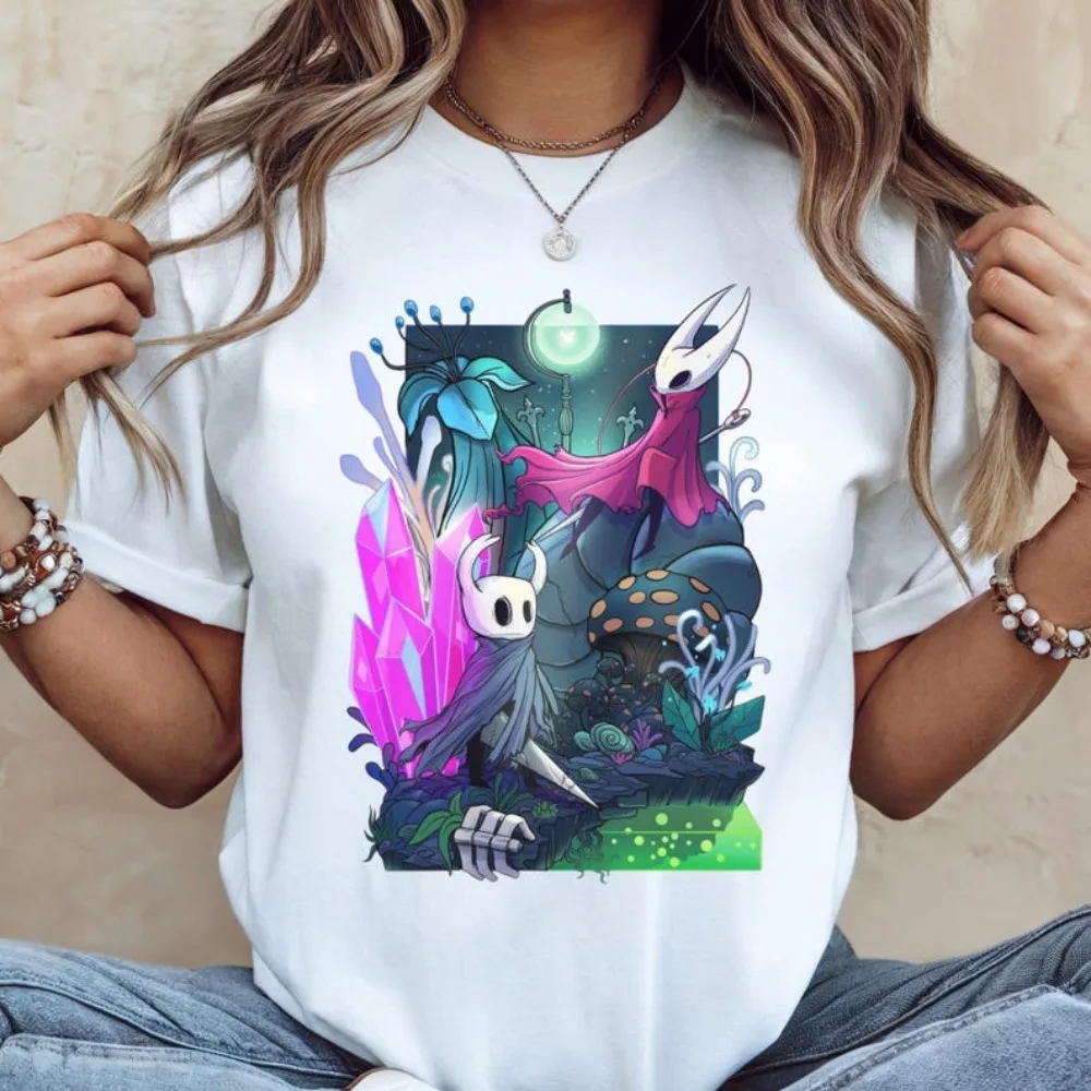 جوفاء نايت سيلكسونغ القوطية لعبة وحدة التحكم الجرافيك تي شيرت ريترو قميص قميص لعبة مستقلة تي شيرت الموضة #1