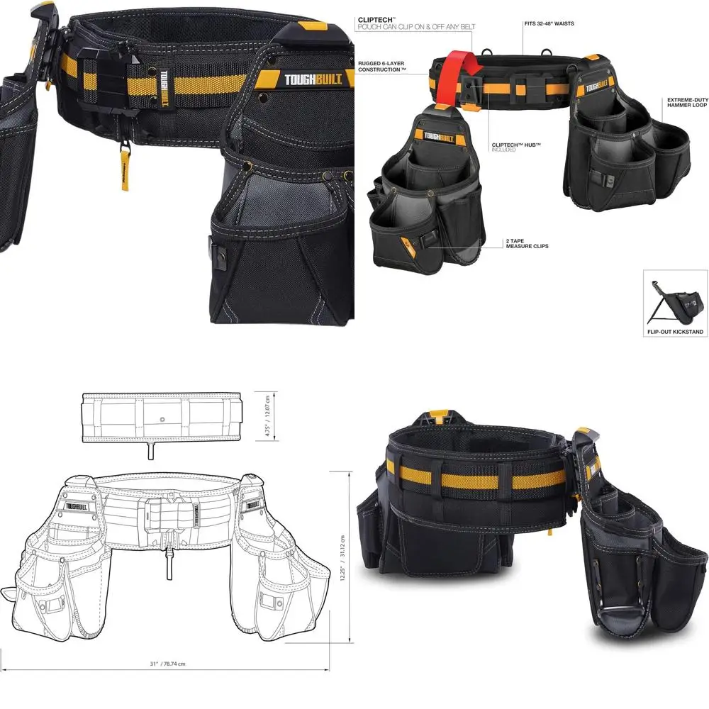 

Набор ремней ClipTech Tradesman из 3 предметов - модель TB-CT-111