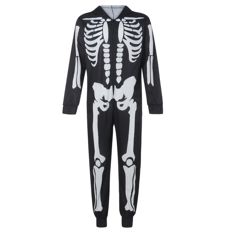 

Unisex Skeleton Family Pajamas Onesie for Women Halloween Dress Up Party