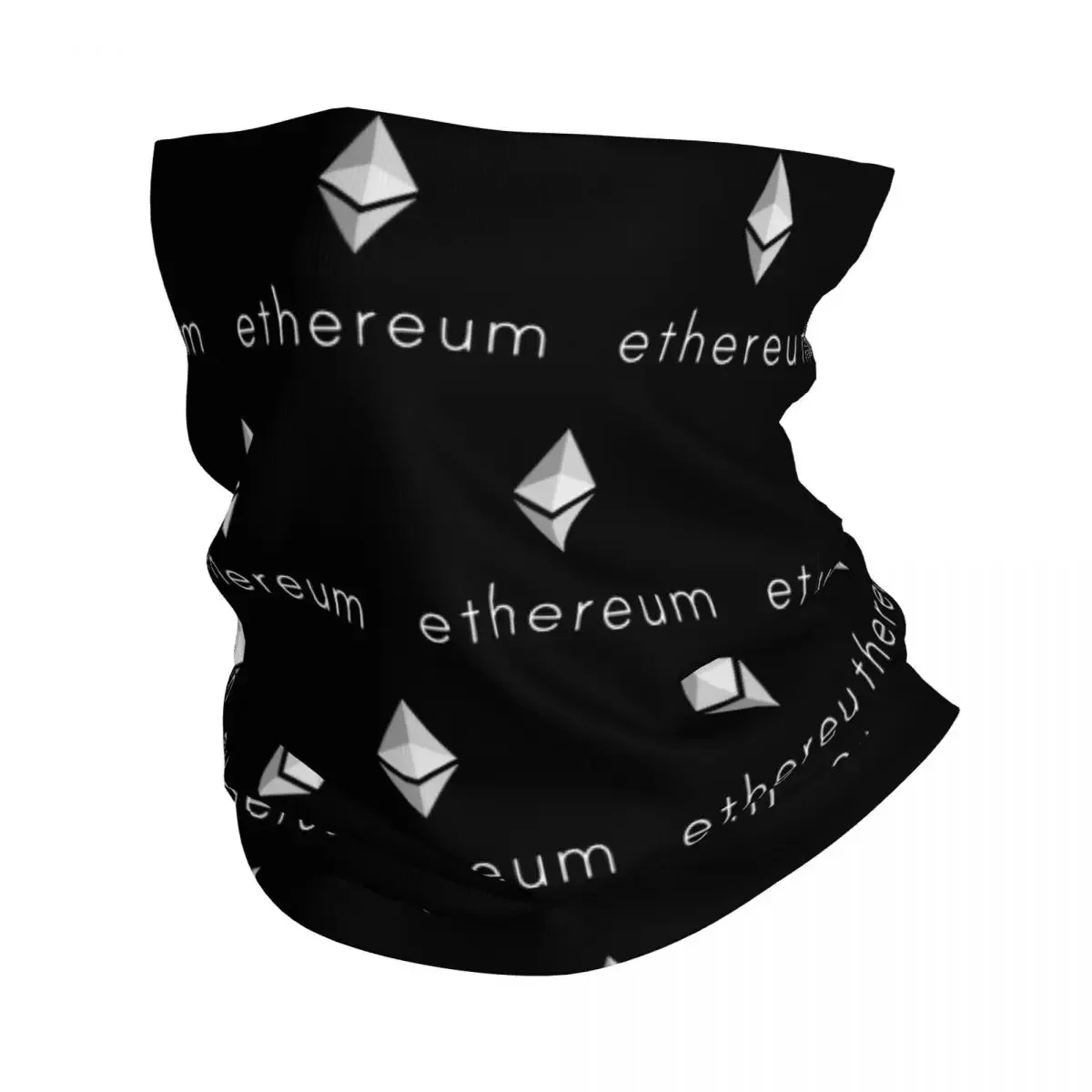 Ethereum Logo Cryptocurrency Bandana Neck Cover Printed Block Chain Balaclavas Face Mask Scarf Cycling Riding for Men Women