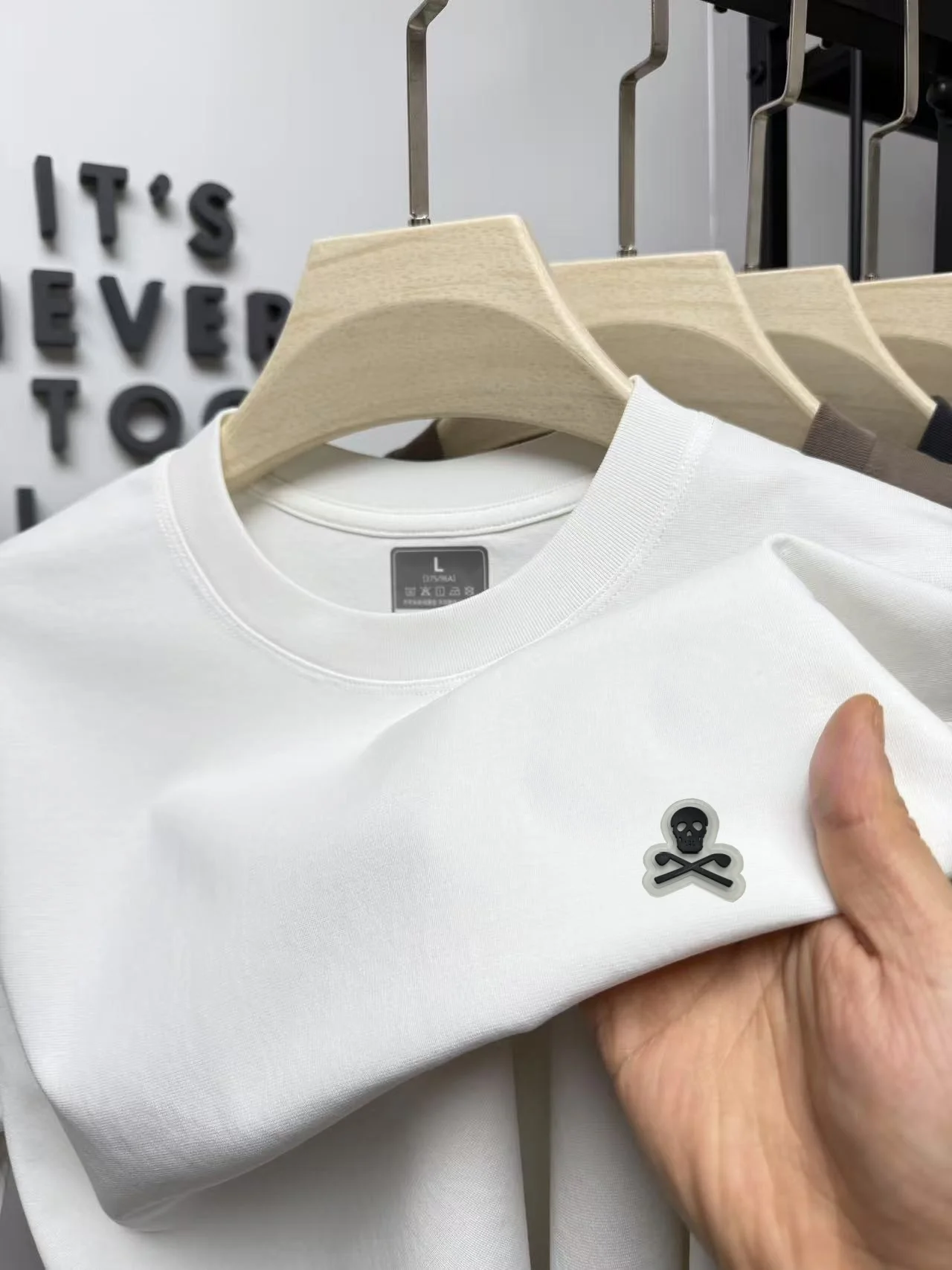 Camiseta de algodón de manga corta para hombre, estilo Y2K, de marca de lujo, informal, con estampado, ligera, transpirable y cómoda, para verano 2026