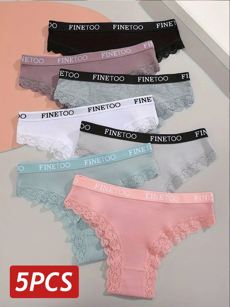 Seamless Women Panties Cotton Lace Underwear Sexy Low Rise Elastic Waist Brazilian Panties T-Back Soft Intimates Lingerie M-2XL