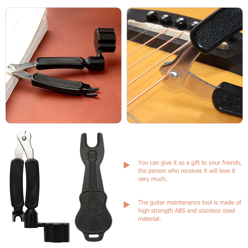 

2pcs String Cutter Bridge Pin Puller Bass String Reeling Tool Portable Multi-Functional Guitar Maintenance Tool For Guitar Bass