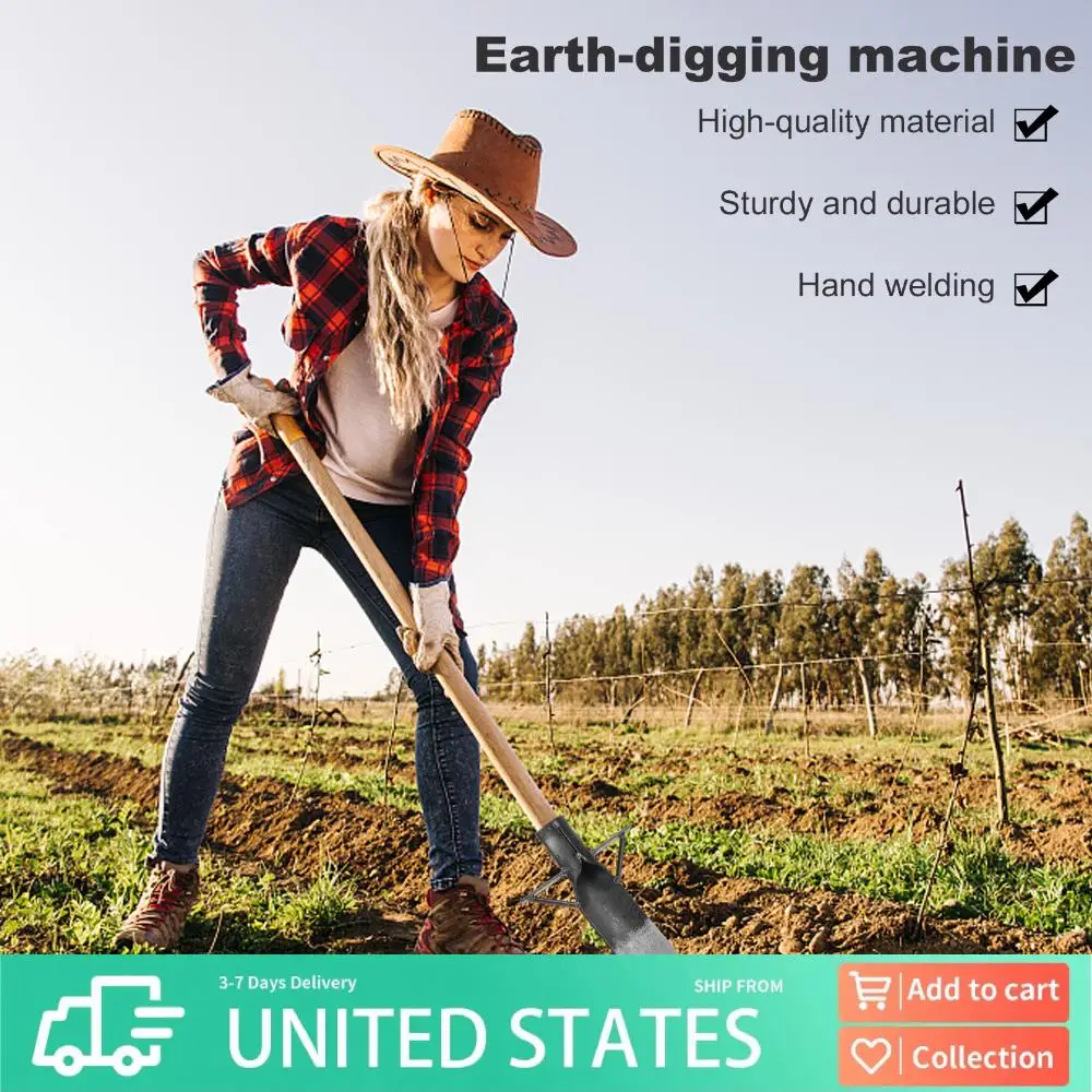 

Прочная садовая лопата из марганцевой стали для посадки деревьев, копания и пересадки растений